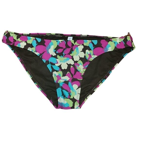 Gap Body Floral Brown 2 piece Halter Bikini Swimsuit L - Picture 6 of 10